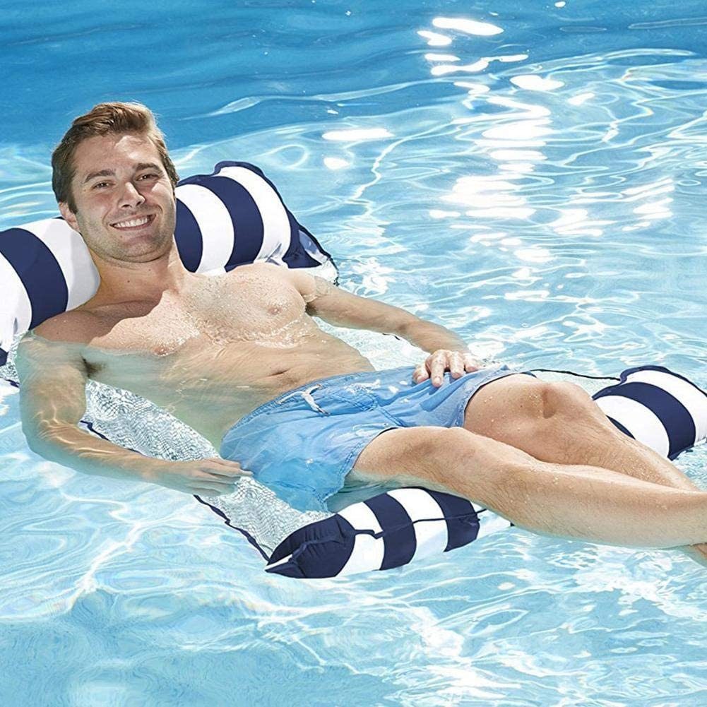 Devenirriche Luftbett 7 Luftmatratze Aufblasbarer Wasserhängematte Pool Lounge Hängematte
