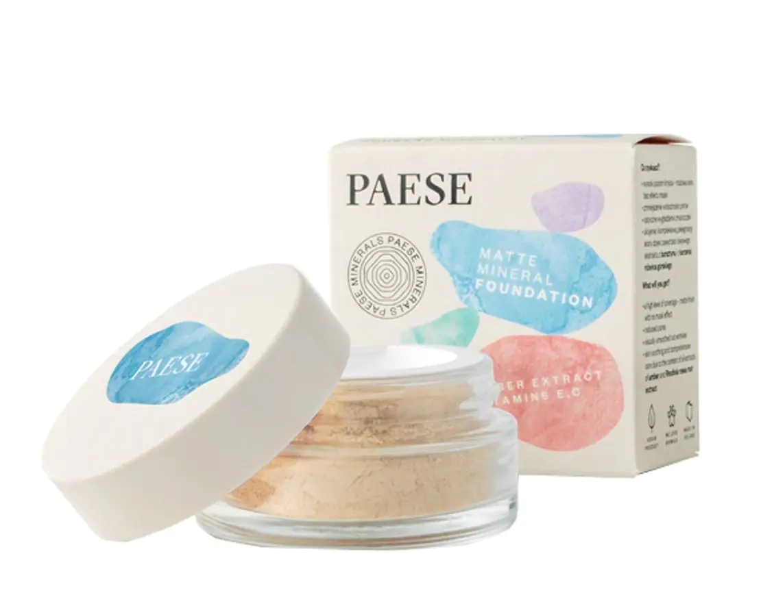 „Paese Minerals“ mineralinis matinį efektą suteikiantis makiažo pagrindas, 100N, šviesiai smėlio spalvos
