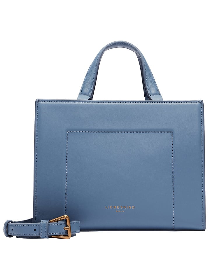 LIEBESKIND BERLIN Leder-Henkeltasche in Hellblau - (B)24 x (H)17,5 x (T)9,5 cm günstig kaufen onesize