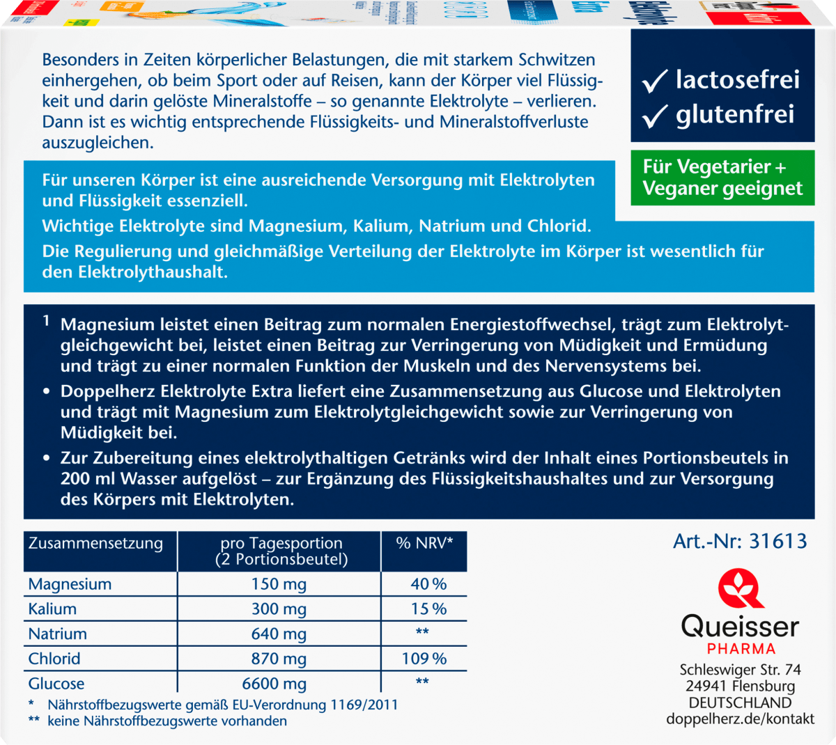 Elektrolyte Extra Portionsbeutel 20 St, 110 g