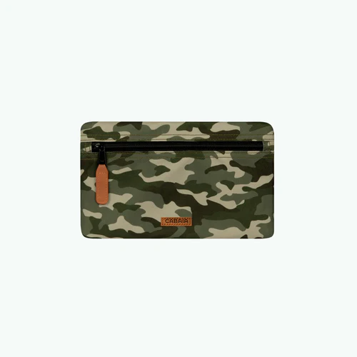 Medium front pocket, Linen Museum green