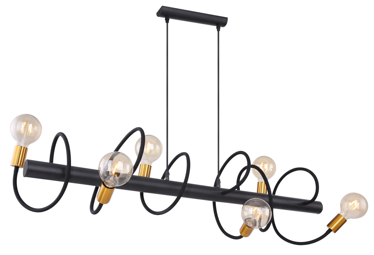 Globo Lighting - EDDY - Hängeleuchte Metall goldfarben, 6x E27