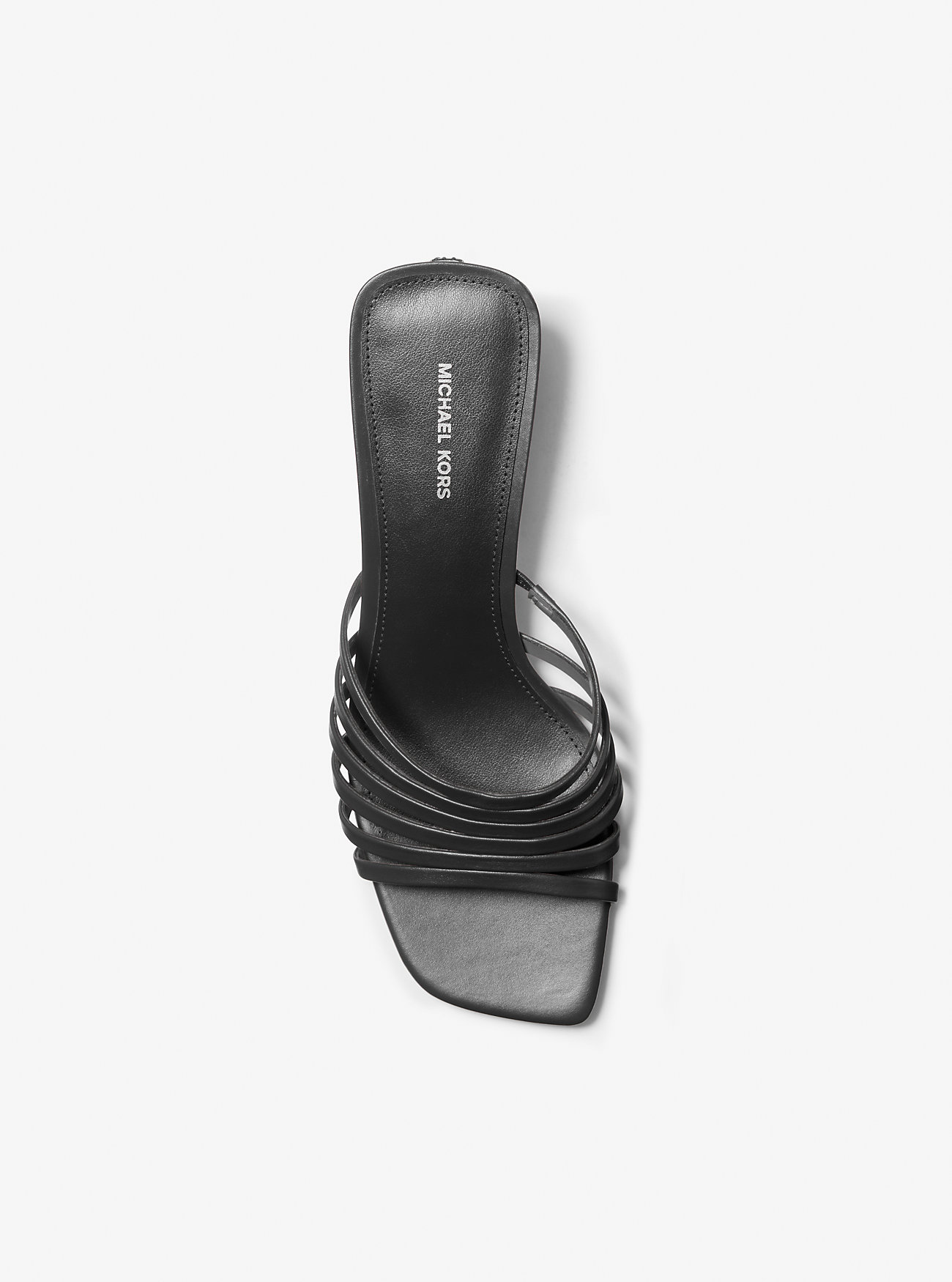 Haisley Leather Kitten Sandal - BLACK