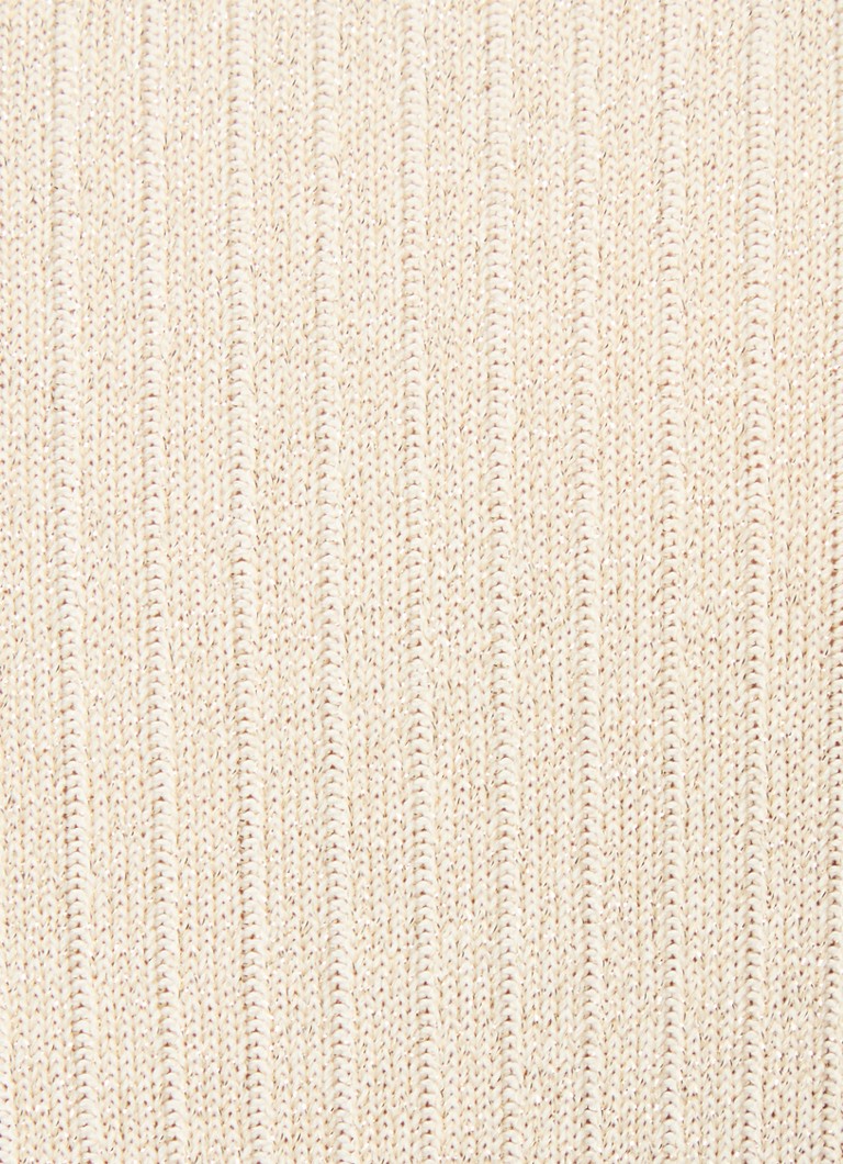 NIKKIE Eveline ribbed knit top with lurex