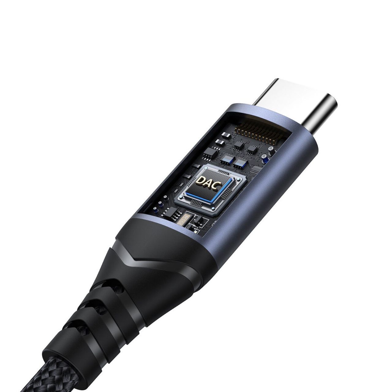 Joyroom Audio Adapter USB-C DAC-Adapter auf 3,5-mm-Miniklinke – Schwarz
