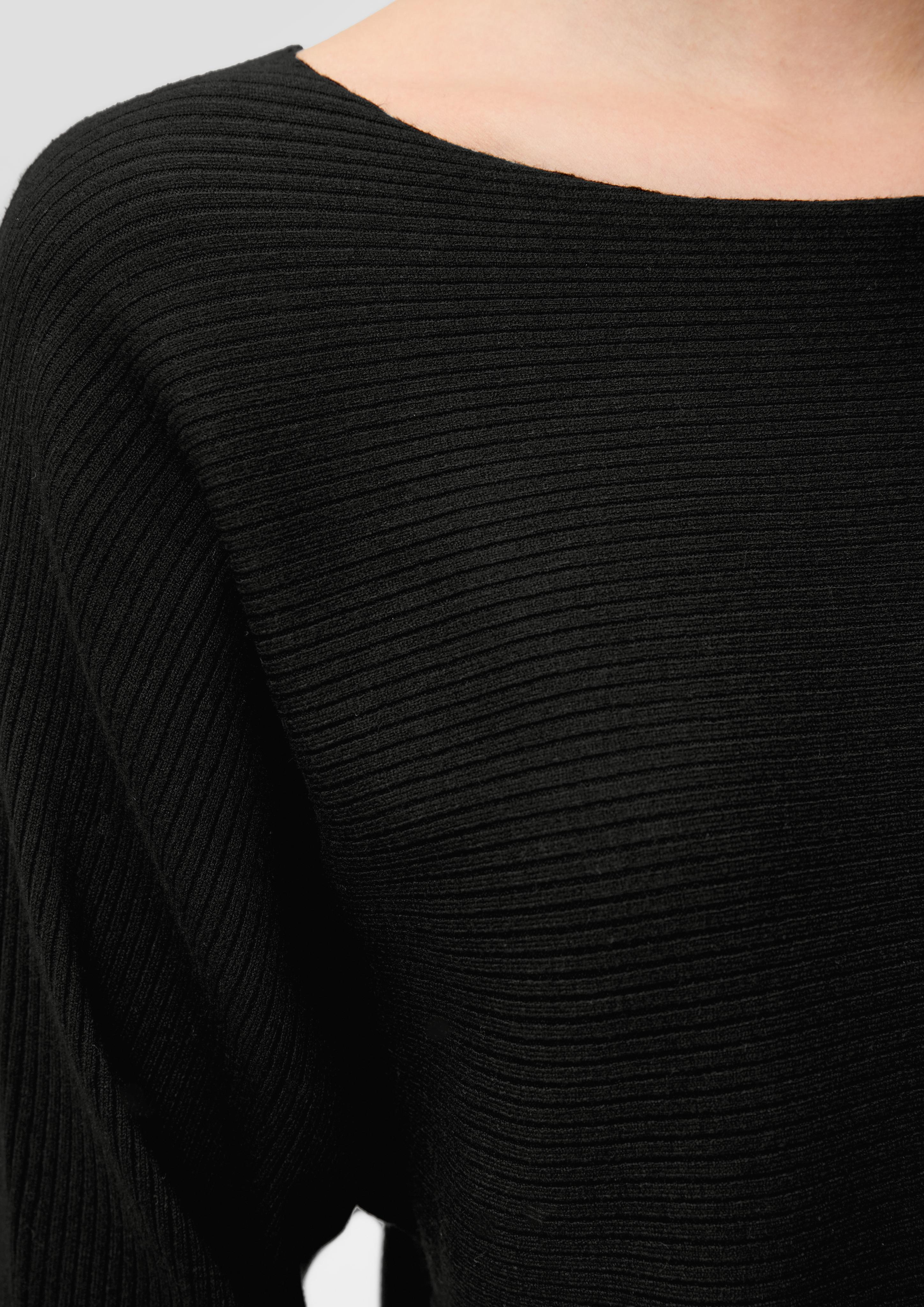 Rippstrickpulli mit Fledermausarm  2144100-9999