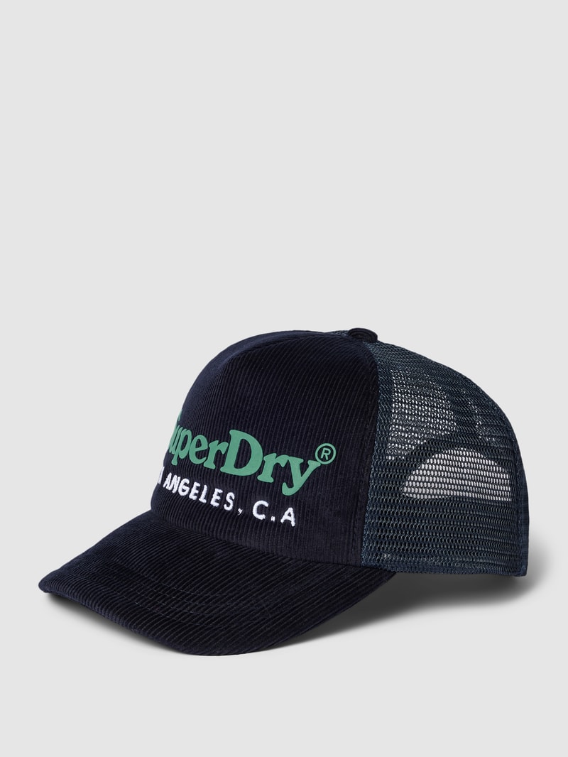 Cap mit Label-Patch Modell 'VINTAGE' in marineblau