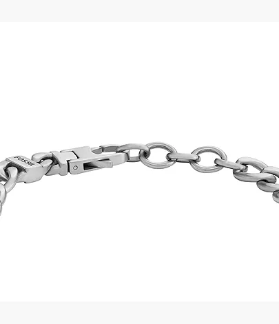 Fossil Armband Drew Plakette Edelstahl