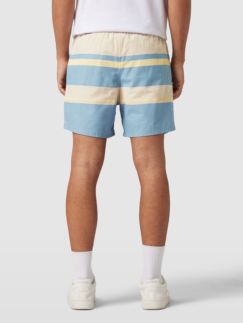 Shorts mit Streifenmuster in beige