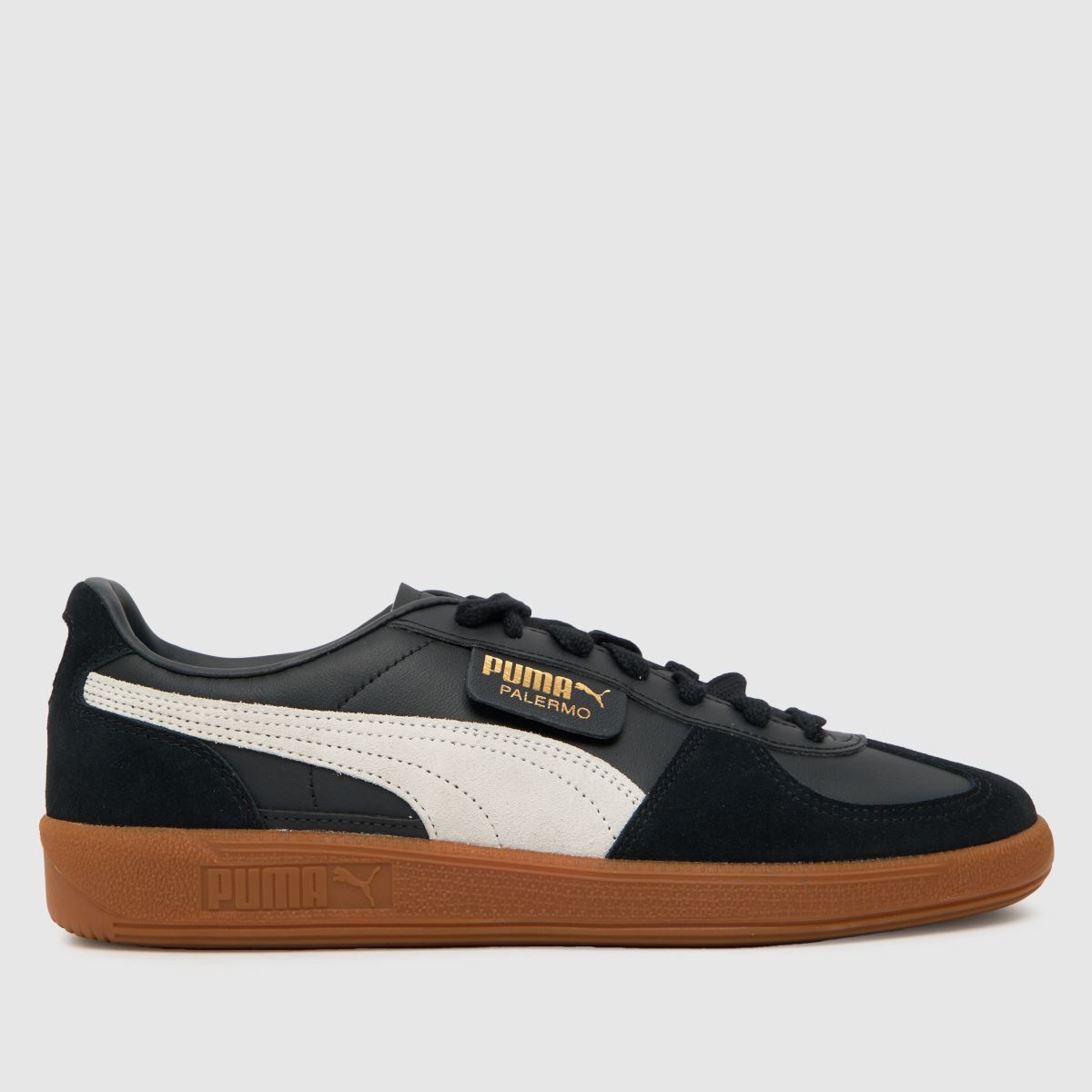 PUMA Palermo bőr edzőcipők fekete és fehér színben