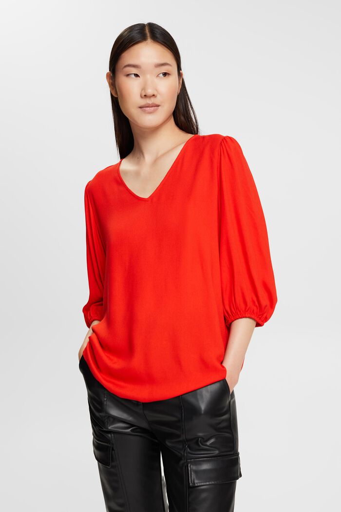 Bluse mit V-Ausschnitt
