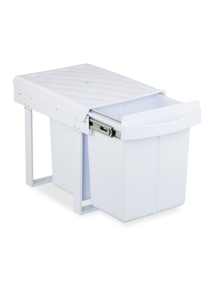 relaxdays Einbaumülleimer in Weiß - 2x 20 l günstig kaufen onesize