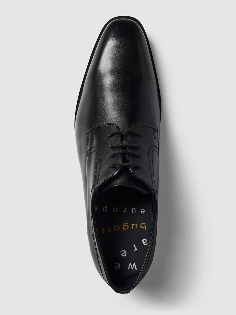 Derby-Schuhe aus Leder-Mix Modell 'Milko' in schwarz