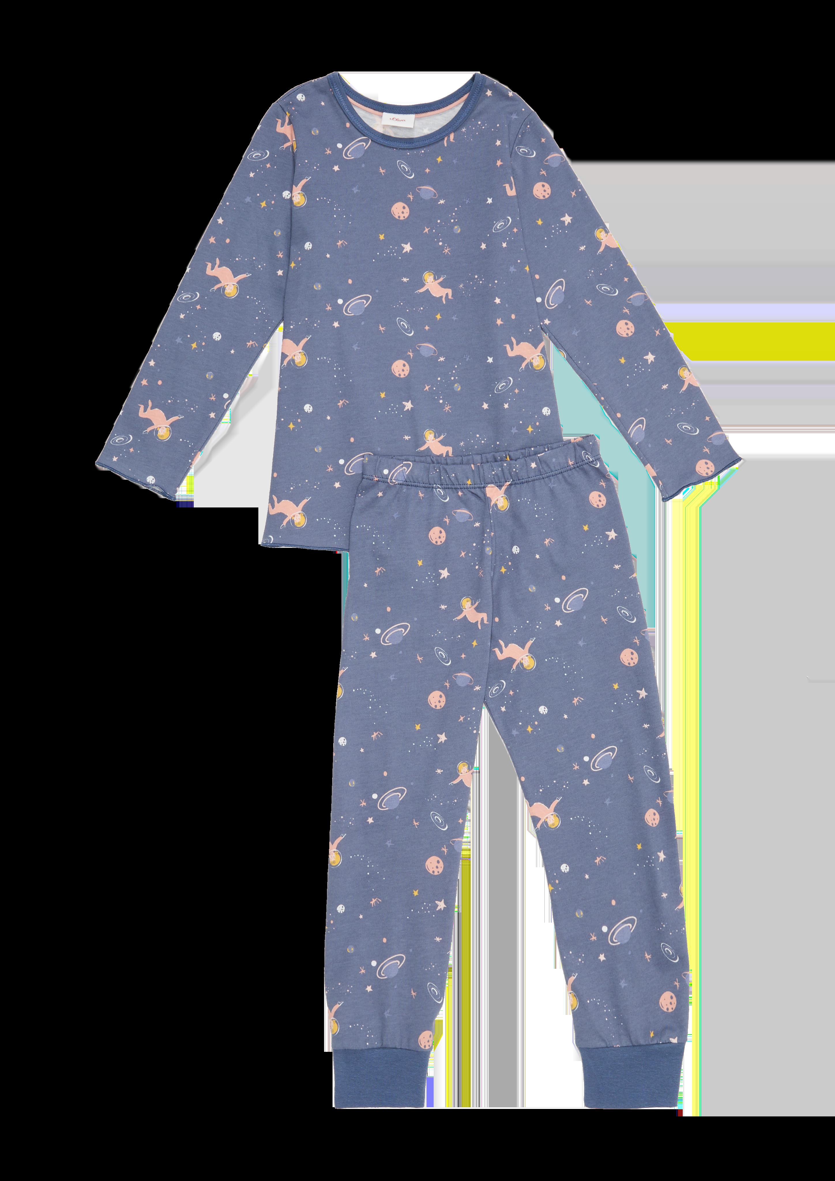 Langer Schlafanzug mit Print  6006853-332