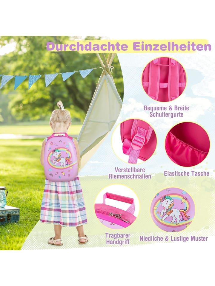 COSTWAY 2 tlg. Trolley mit Rucksack in Bunt günstig kaufen onesize