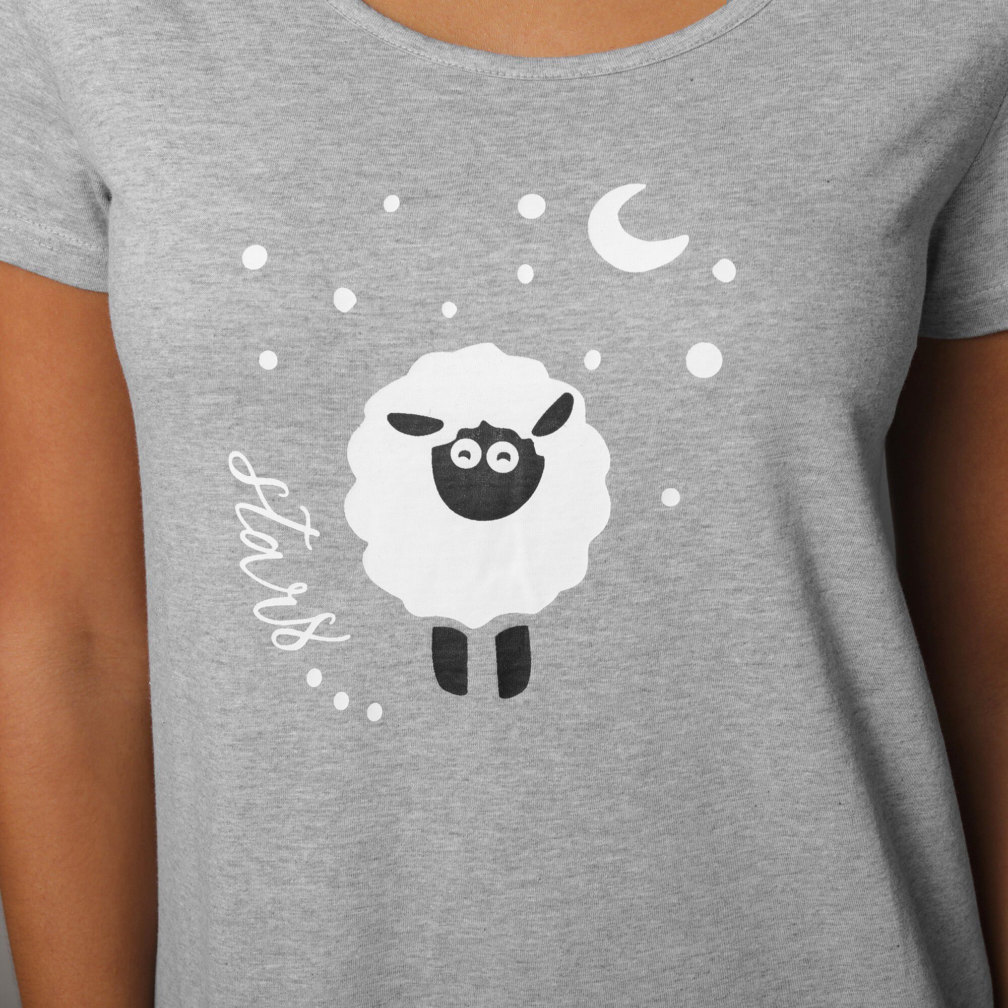 Chemise de nuit courte manches courtes imprimé 