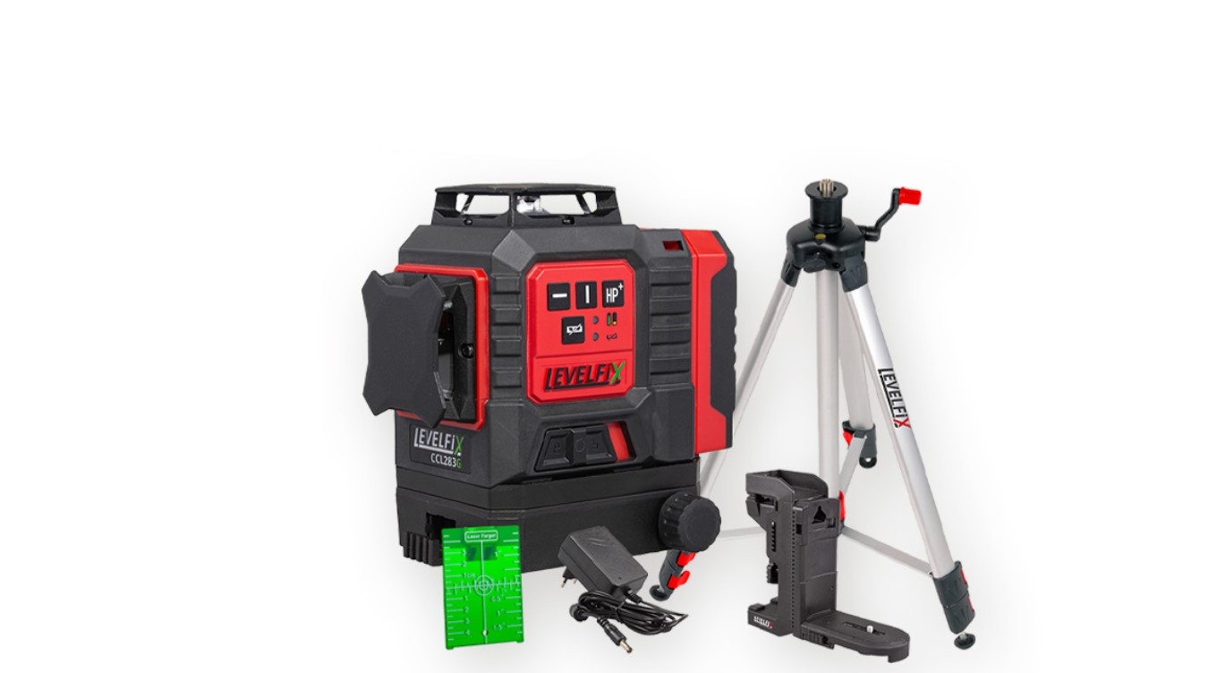 Levelfix 562831 CCL283G Laser à lignes croisées vert 360° + Trépied 1,5 m
