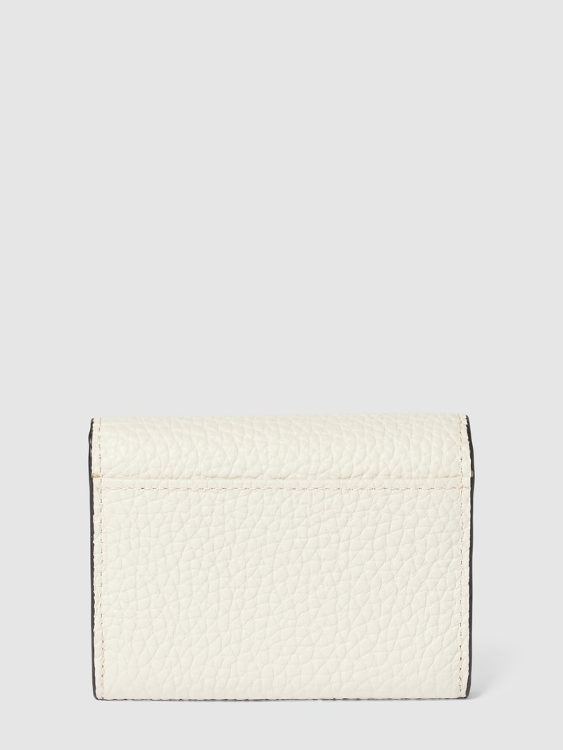 Portemonnaie mit Label-Detail Modell 'AISSA' in offwhite