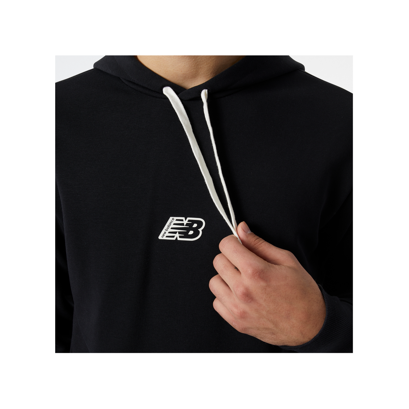 New Balance Fleece Hoody Schwarz FBK
