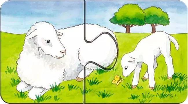 Kinderpuzzle ab 2 Jahren - Auf dem Bauernhof - 2 Teile