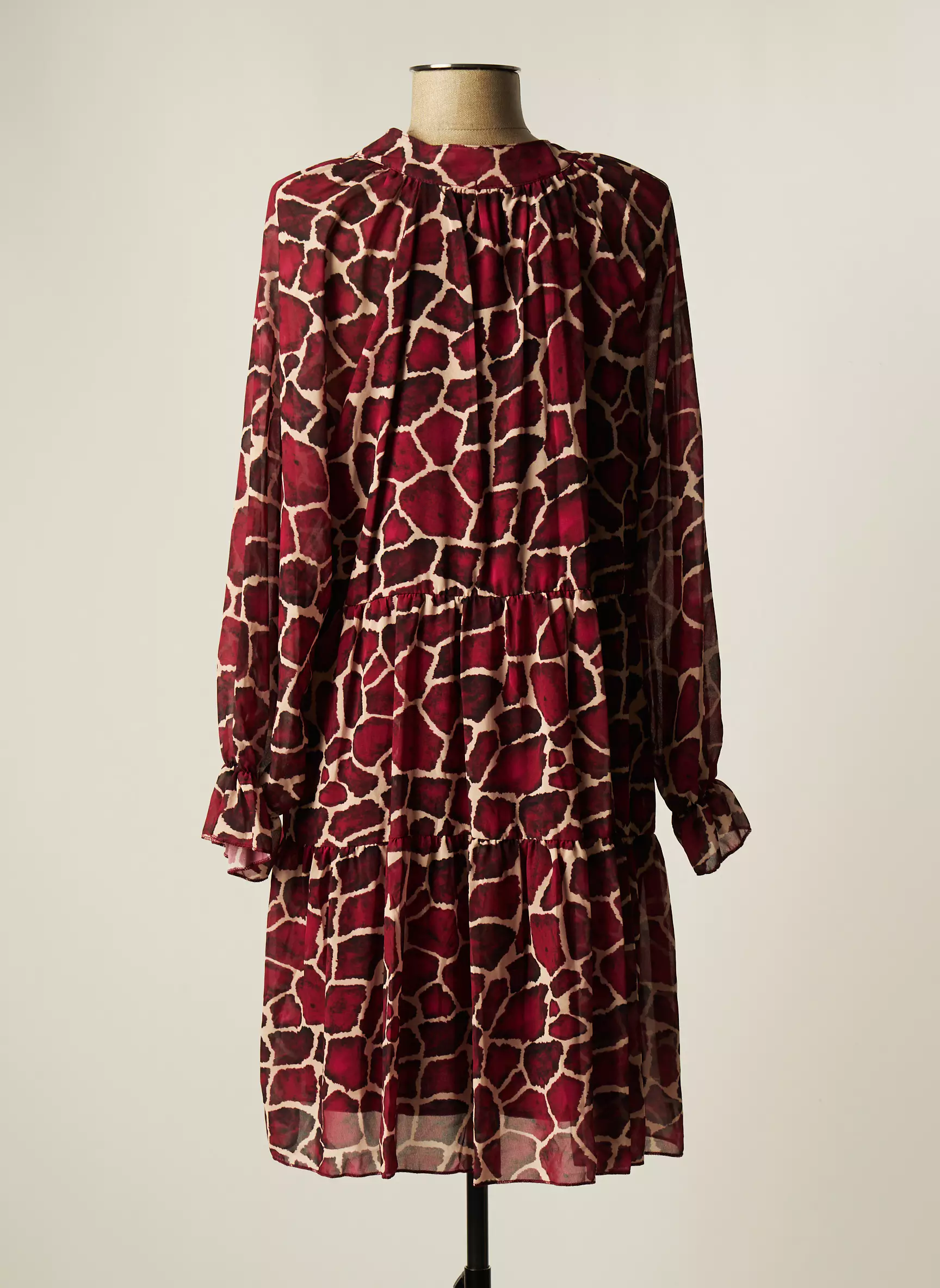 Dona Lisa Robes Mi Longues Femme couleur rouge