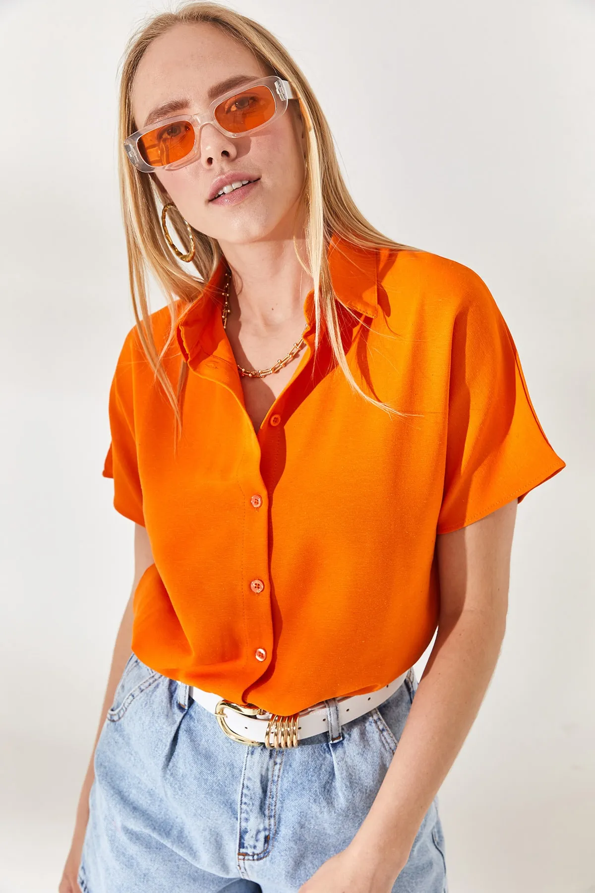 Olalook  Hemd - Orange - Oversized