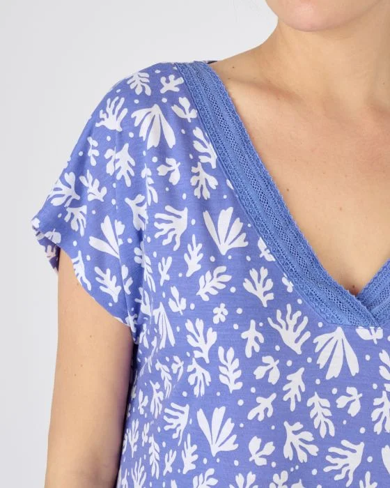 Chemise de nuit imprimée maille jersey recyclée* Climatyl