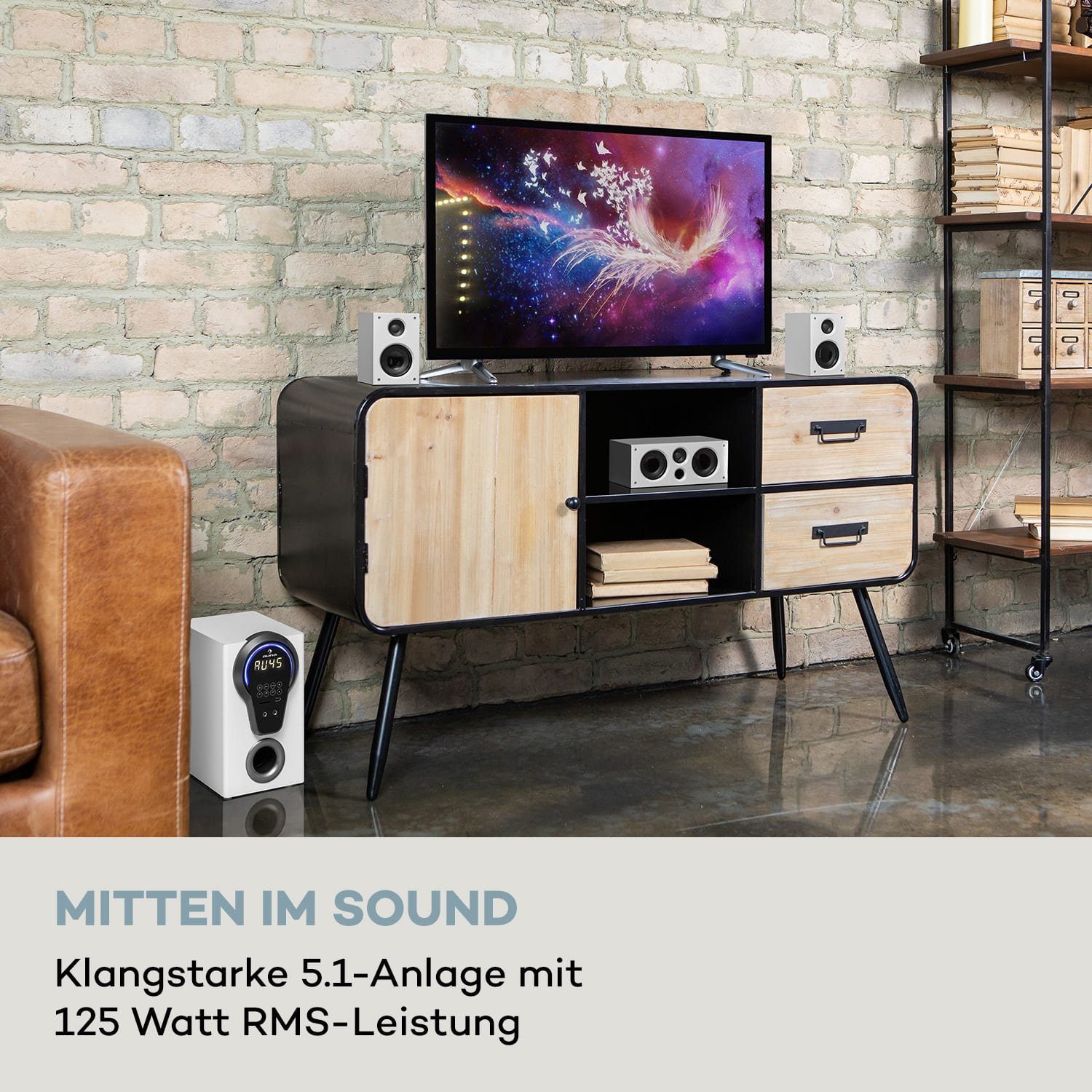 Auna Areal 525 DG 5.1-Surround-System 5.1 Lautsprecher System (Bluetooth)
