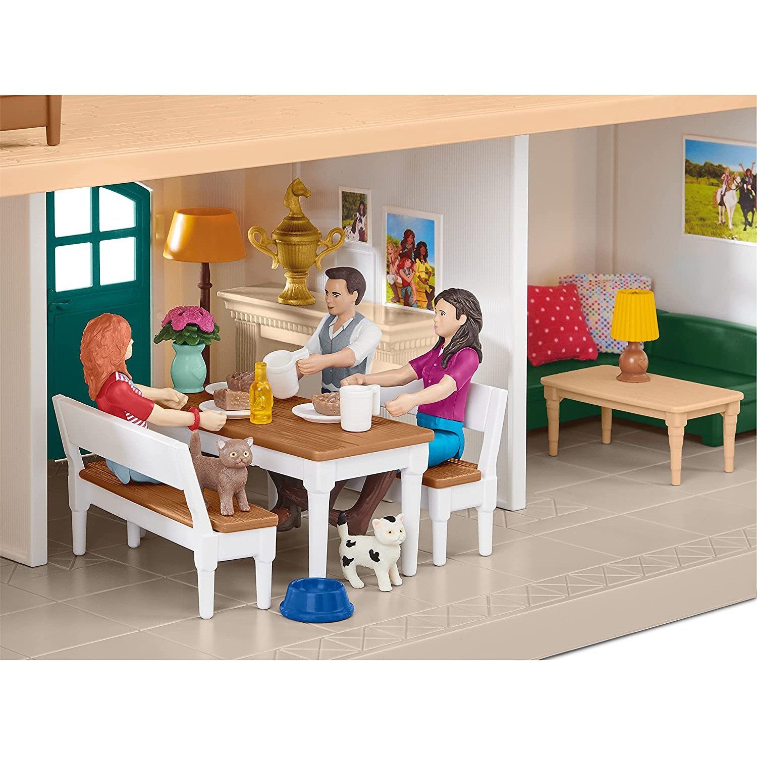 Schleich® Spielwelt SLH42551, Horse Club Landhaus und Pferdestall am See