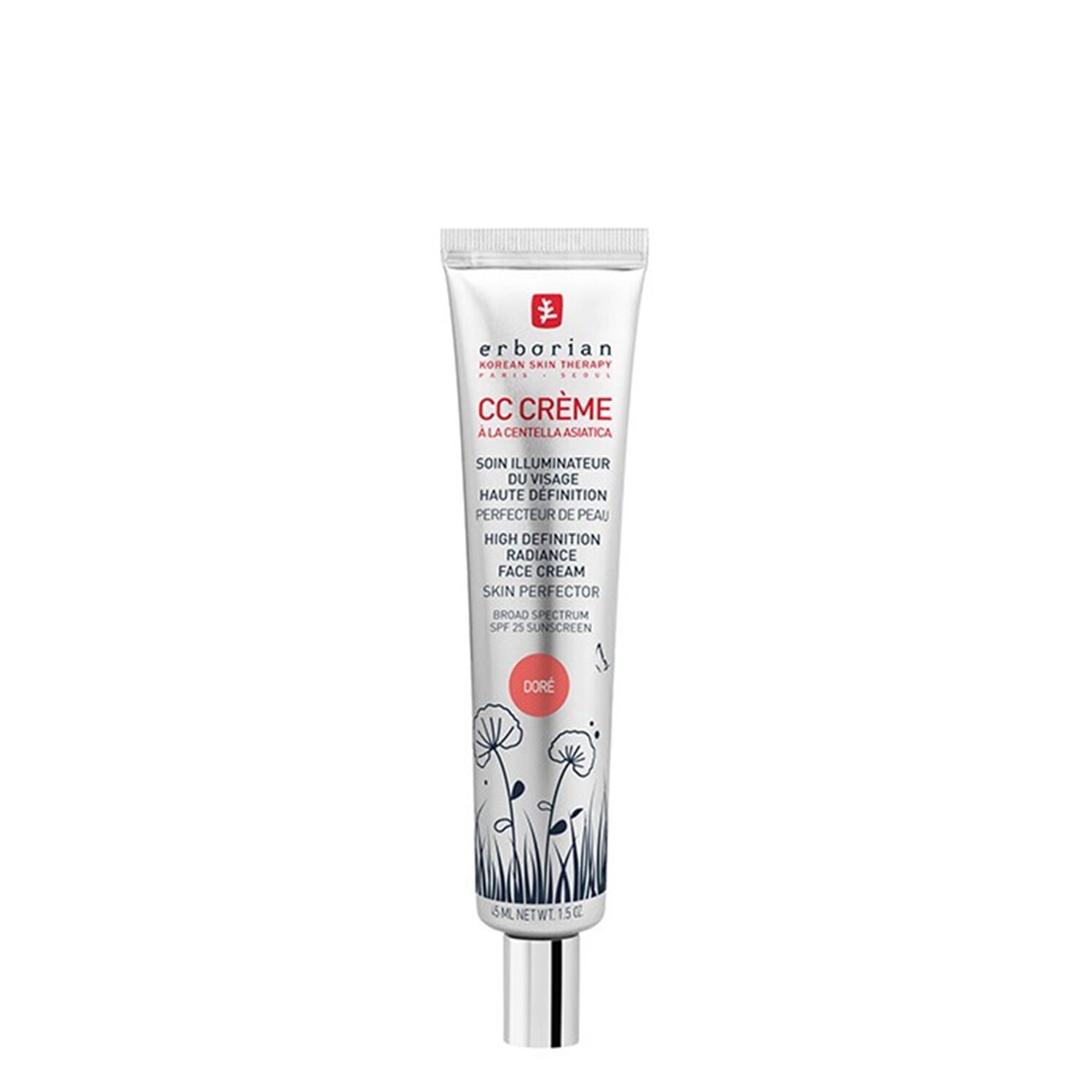 Erborian CC Crème Centella Asiatica Soin Illuminateur Visage Haute Définition