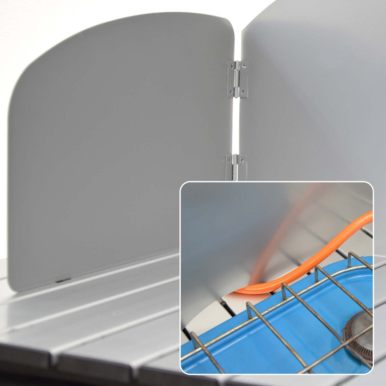 AMANKA Stoffschrank Camping-Küche + Windschutz Campingschrank faltbar 90x48x115cm 3 Fächer Camping