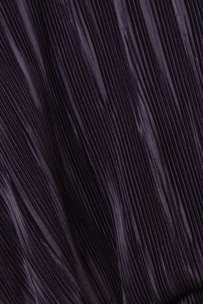 Plissiertes Longsleeve mit Bindegürtel