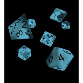 Oakie Doakie Dice Würfel RPG-Set Glow in the Dark - Arctic (7)