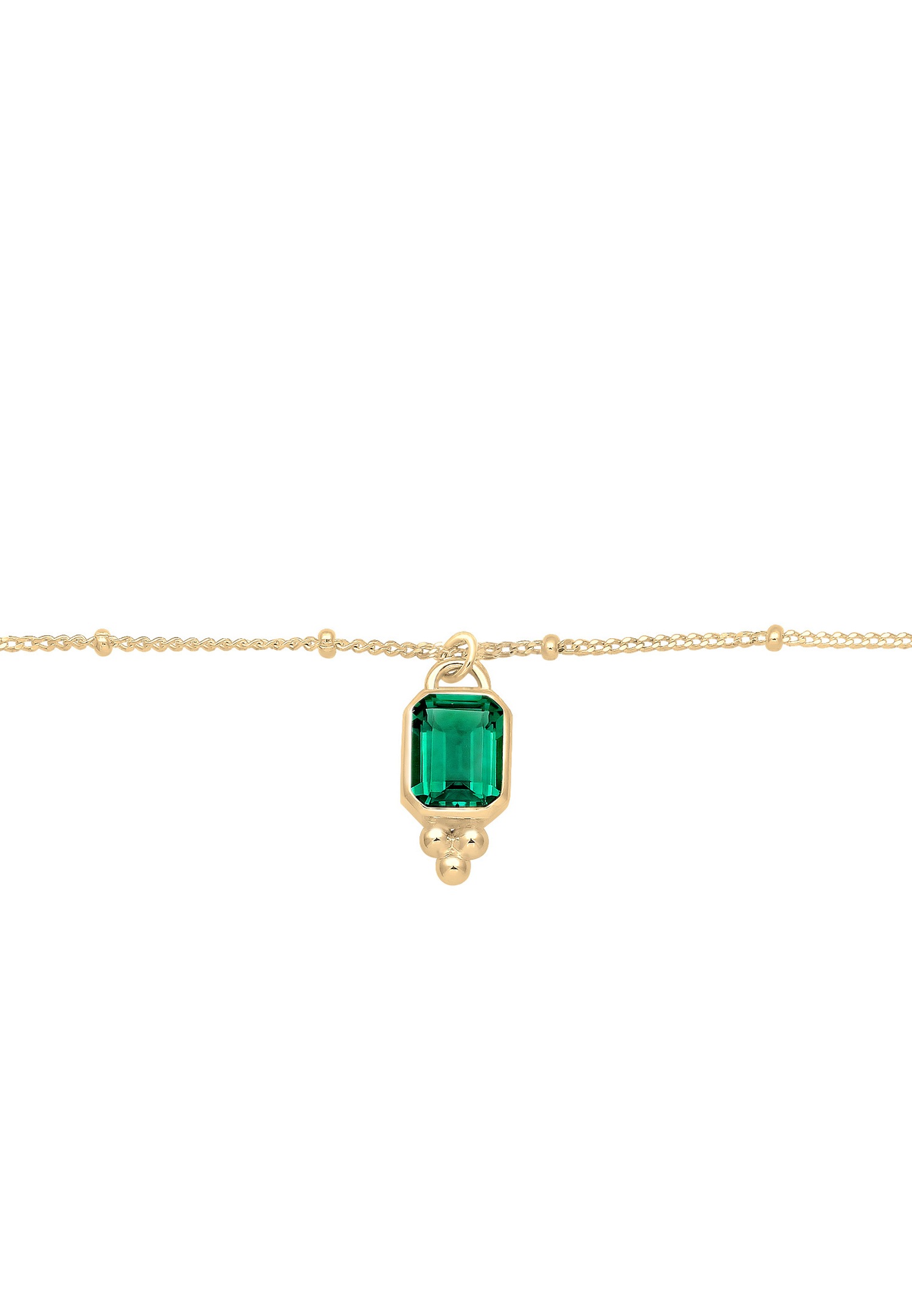 Elegancki wisiorek damski Elli PREMIUM z zielonym kwarcem w srebrze próby 925