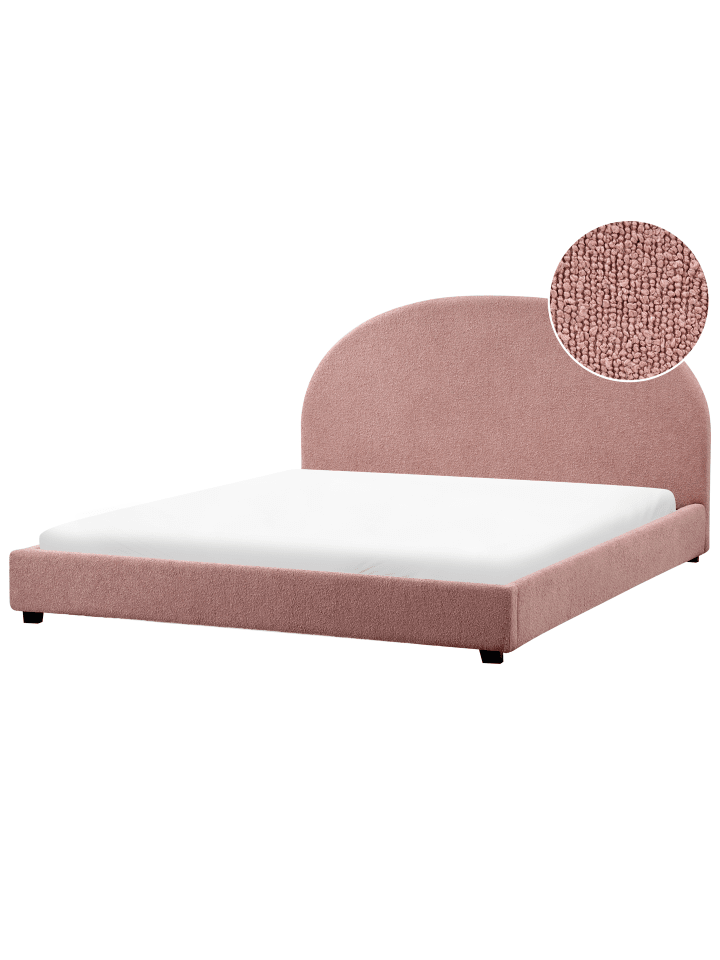Beliani Doppelbett VAUCLUSE in Rosa - (W) 194 x (H) 112 x (L) 214 cm günstig kaufen onesize