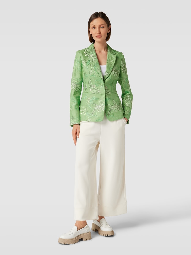 Blazer mit Allover-Print in grün
