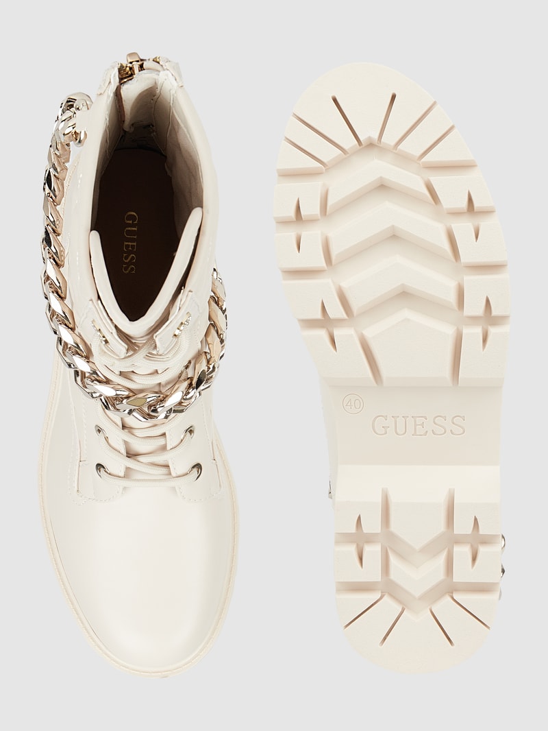 Boots mit Kettendetail Modell 'Riplei' in offwhite