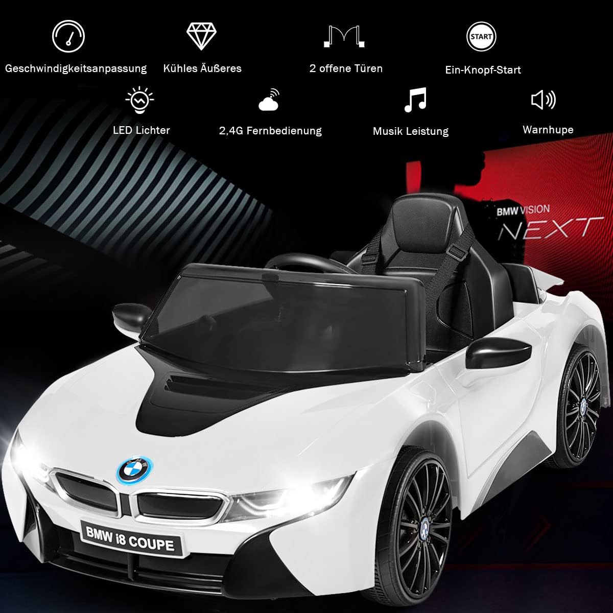 Costway 12V BMW Kinderauto mit 2,4G-Fernbedienung