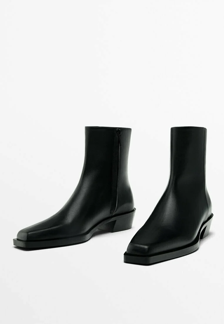 Massimo Dutti CON PUNTA CUADRADA - Botines