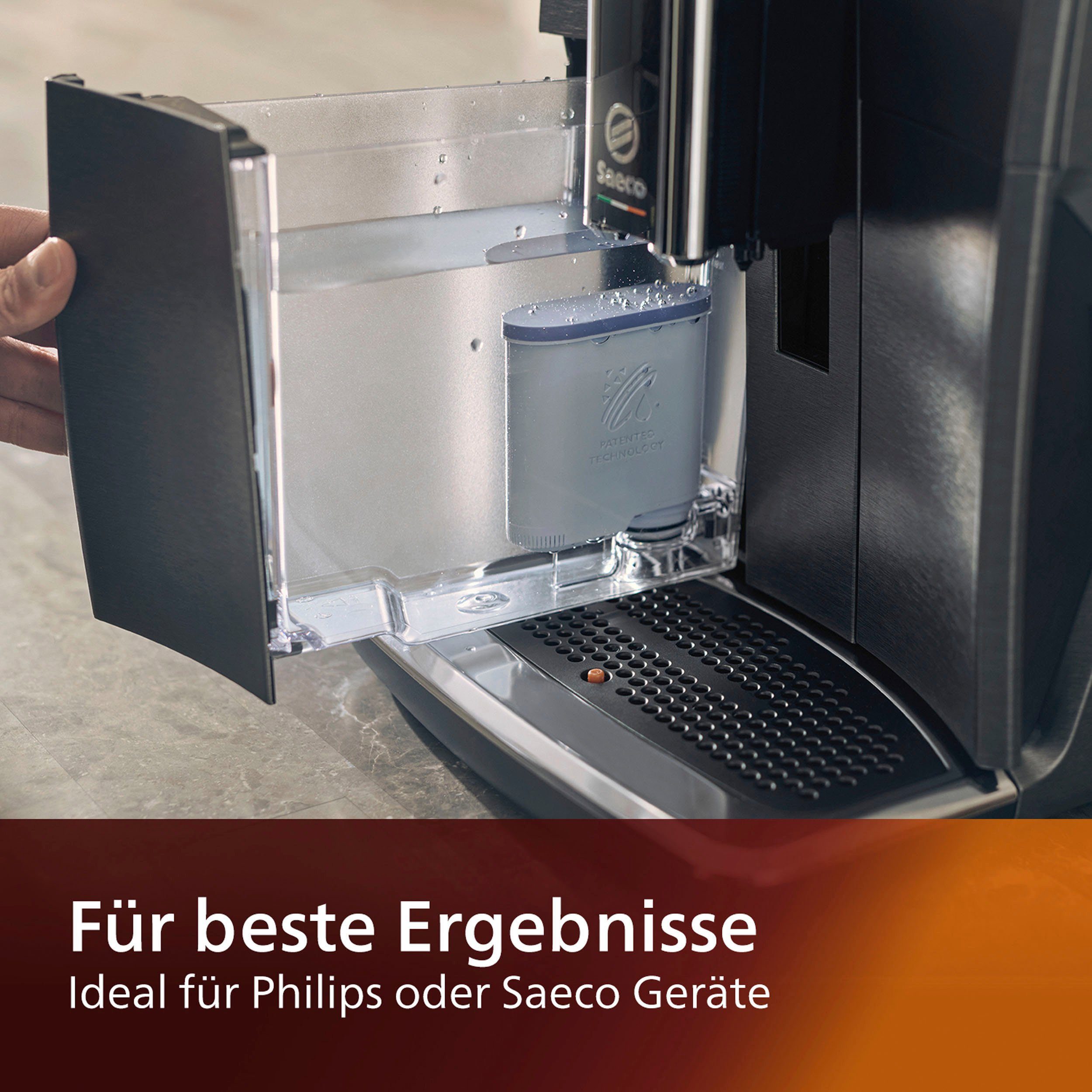 Saeco Wasserfilter AquaClean CA6903/22, Zubehör für für Philips und Saeco Kaffeevollautomaten, Doppelpack