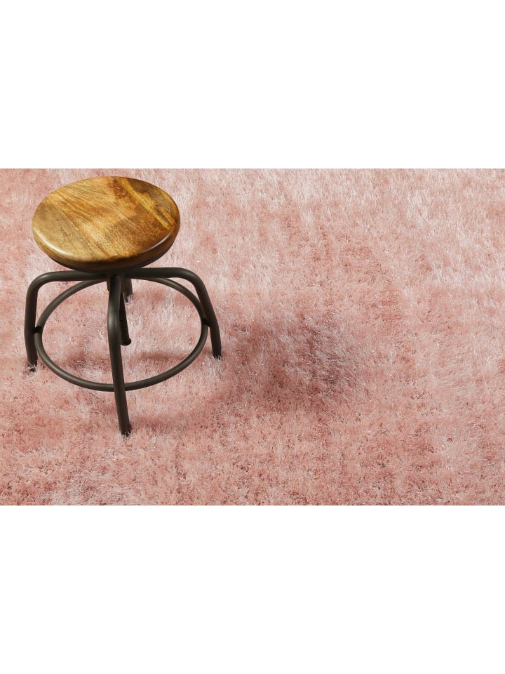 Wecon Home Hochflorteppich Shiny Touch in rosa günstig kaufen 120 x 170 cm