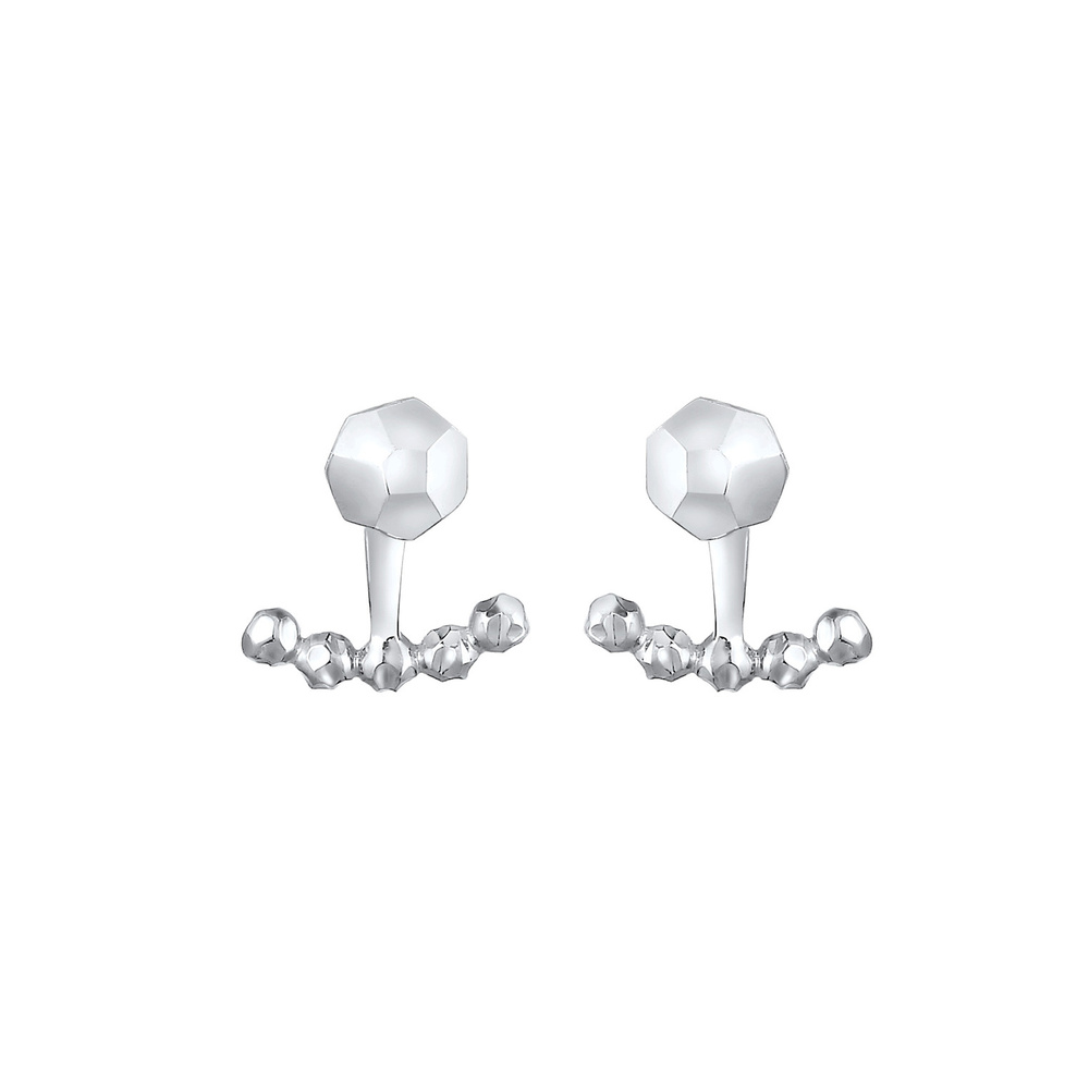 Elli Elli Boucles d'Oreilles Femme Ronde Élégante en Argent Sterling 925 Sterling Boucles d'oreilles