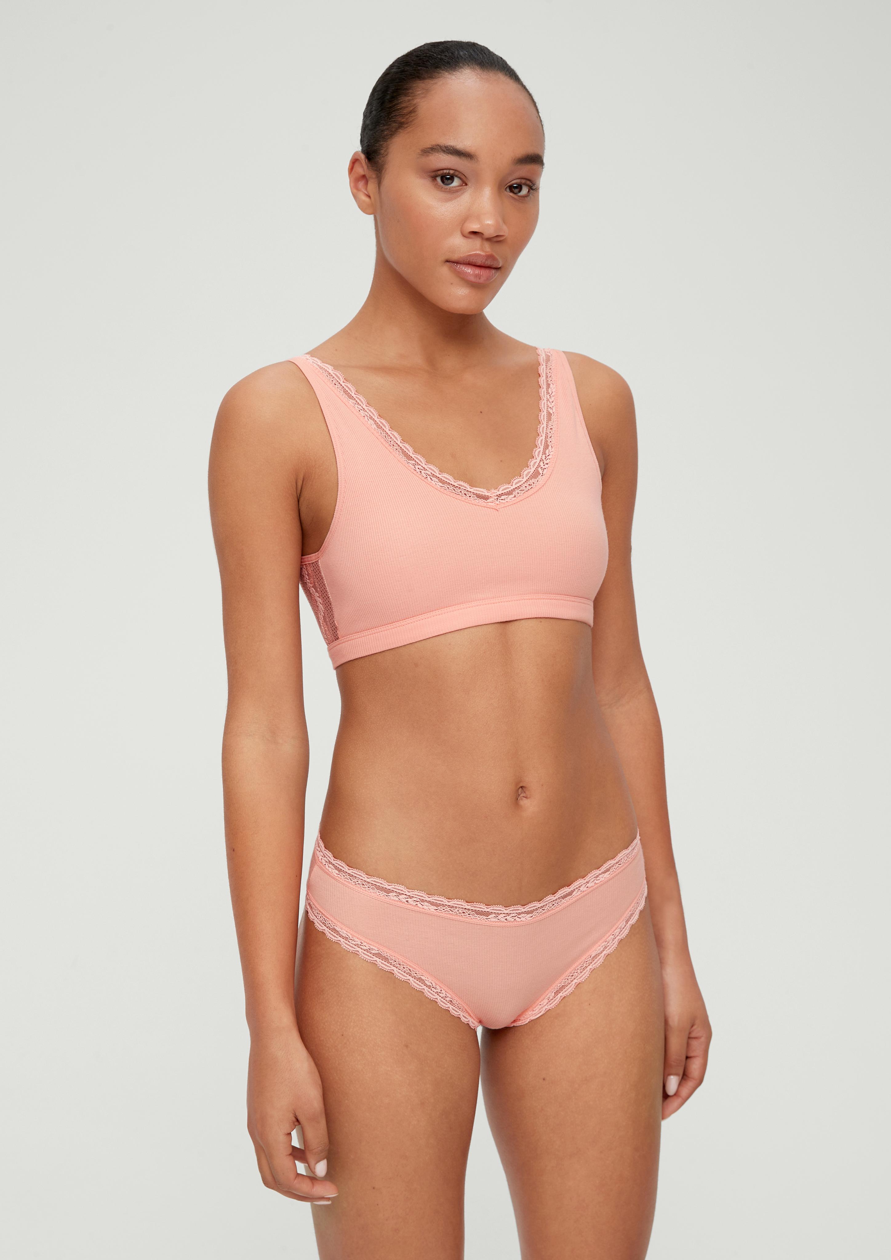 Doppelpack Slips mit Spitzen-Details  6008091-2500