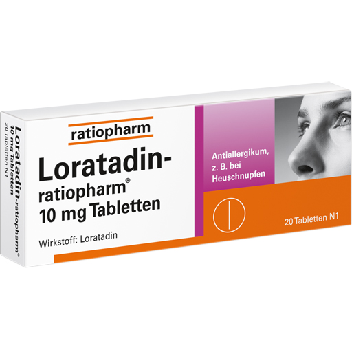 LORATADIN-ratiopharm 10 mg Tabletten  20 St  Tabletten