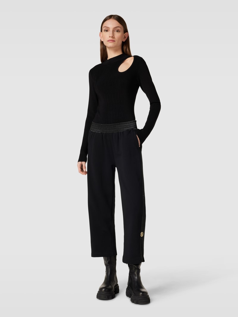 Sweatpants mit Label-Detail in schwarz