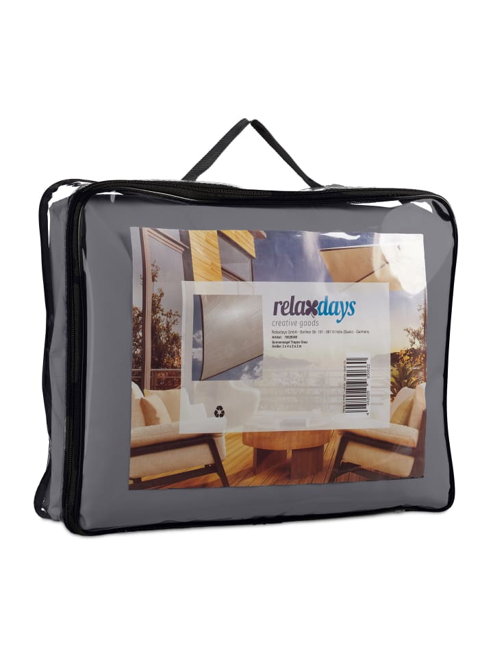 relaxdays Sonnensegel in Grau - 3x4x2x2 m günstig kaufen onesize