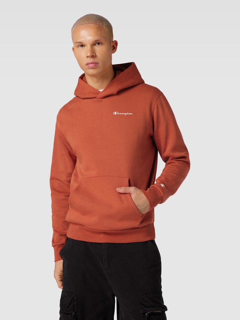 Oversized Hoodie mit Label-Detail in rostrot