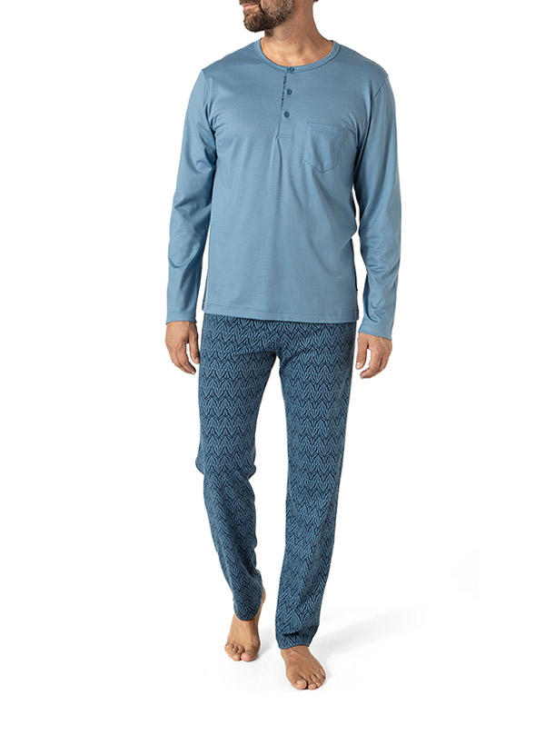 CALIDA, Pyjama, Baumwoll-Jersey, blau