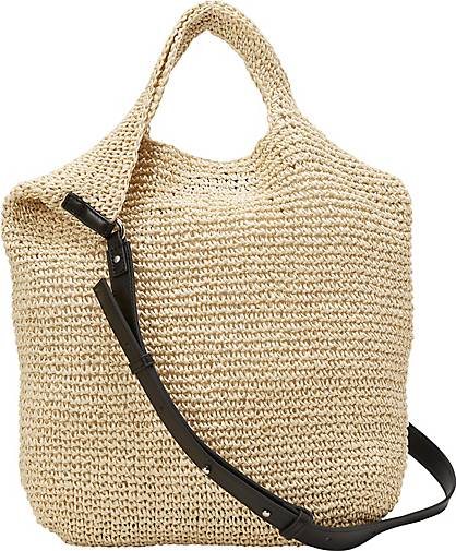 Marc O'Polo Raffia-Bast-Hobo-Bag mit abnehmbarer Leder-Innentasche