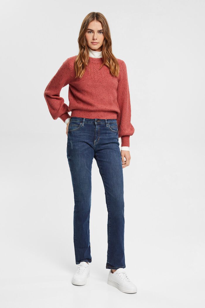 Jeans mit geradem Bein und mittlerer Bundhöhe